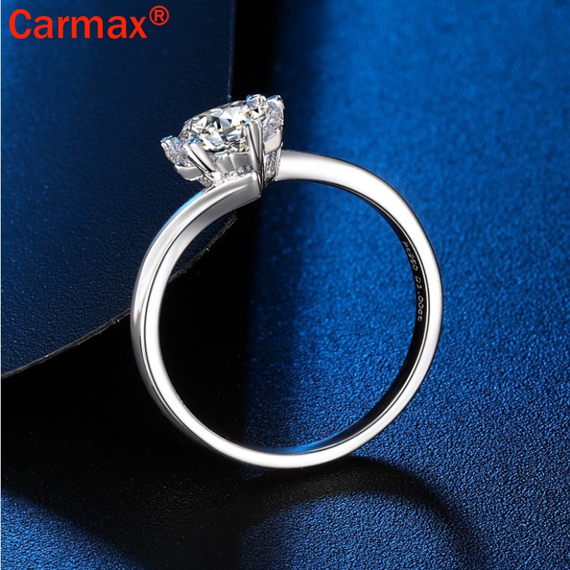 Nhẫn hở hình bông tuyết Moissanite thiết kế thời trang cho nữ