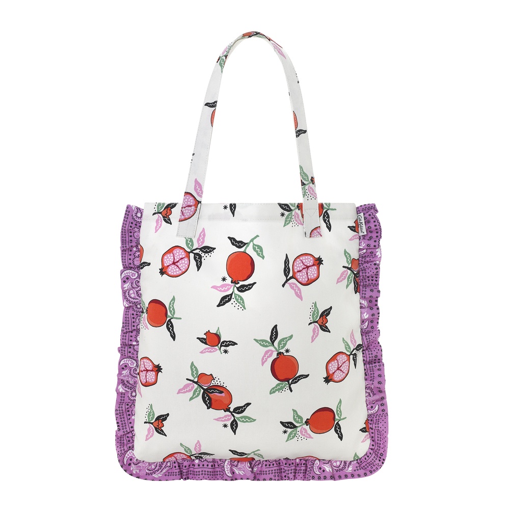 Cath Kidston - Túi đeo vai /Frill Tote - Pomegranate - Cream -1048490