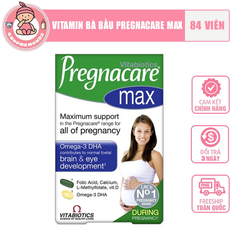 (hộp giấy) 84viên uống Pre Max cho mẹ bầu (Date T12/2025)