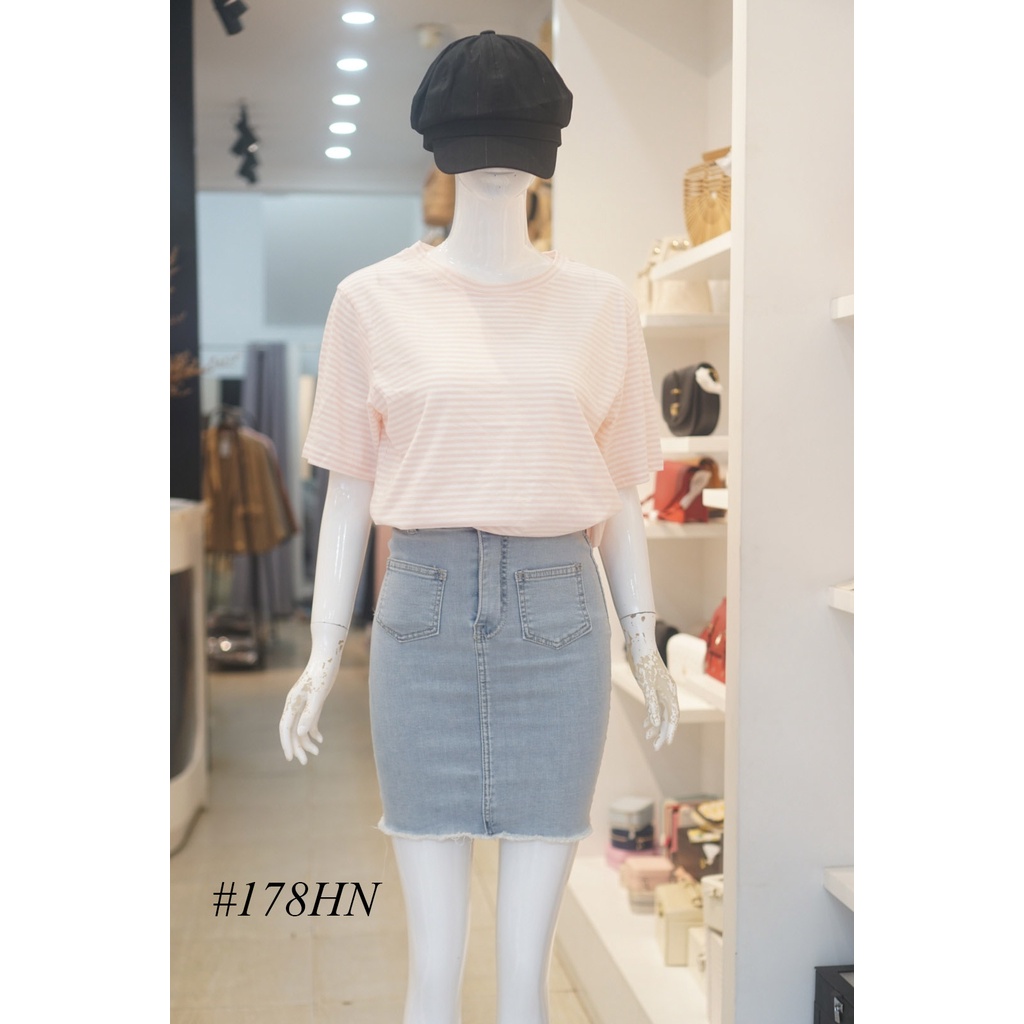 Áo Thun Cotton Sọc Nhỏ 178