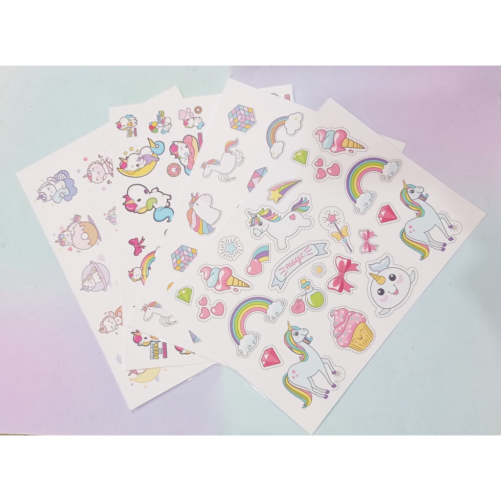 sticker ngựa thần A4 không bế S4A2 cute dễ thương