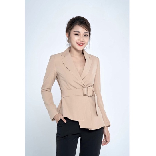 Áo khoác vest/blazer Xanh/ Be Hera dg nguyên tag M/L/XL