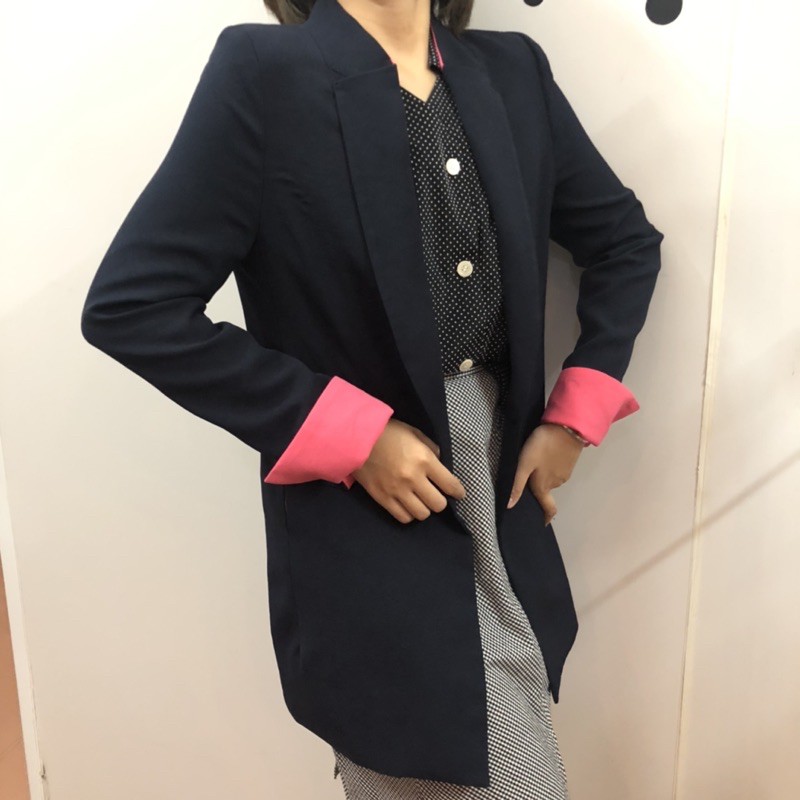 Áo khoác blazer dáng dài phong cách hàn quốc