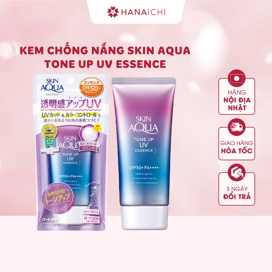Kem Chống Nắng Skin Aqua Tone Up UV Essence SPF50PA++++ Nội địa Nhật