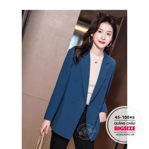 BIGSIZE Nữ (45-100kg) Áo vest nữ blazer khoác tay dài dáng rộng màu cà phê thời trang thanh lịch cho nữ - Phong cách Hàn Quốc - quảng châu cao cấp | BigBuy360 - bigbuy360.vn