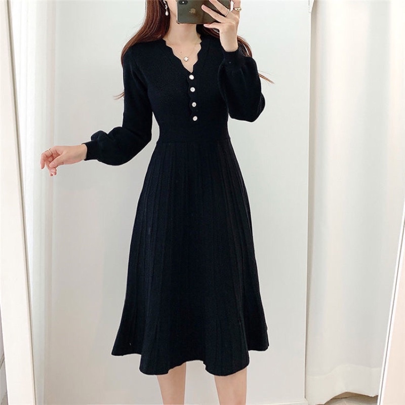 Váy len nữ Hàn Quốc-Order