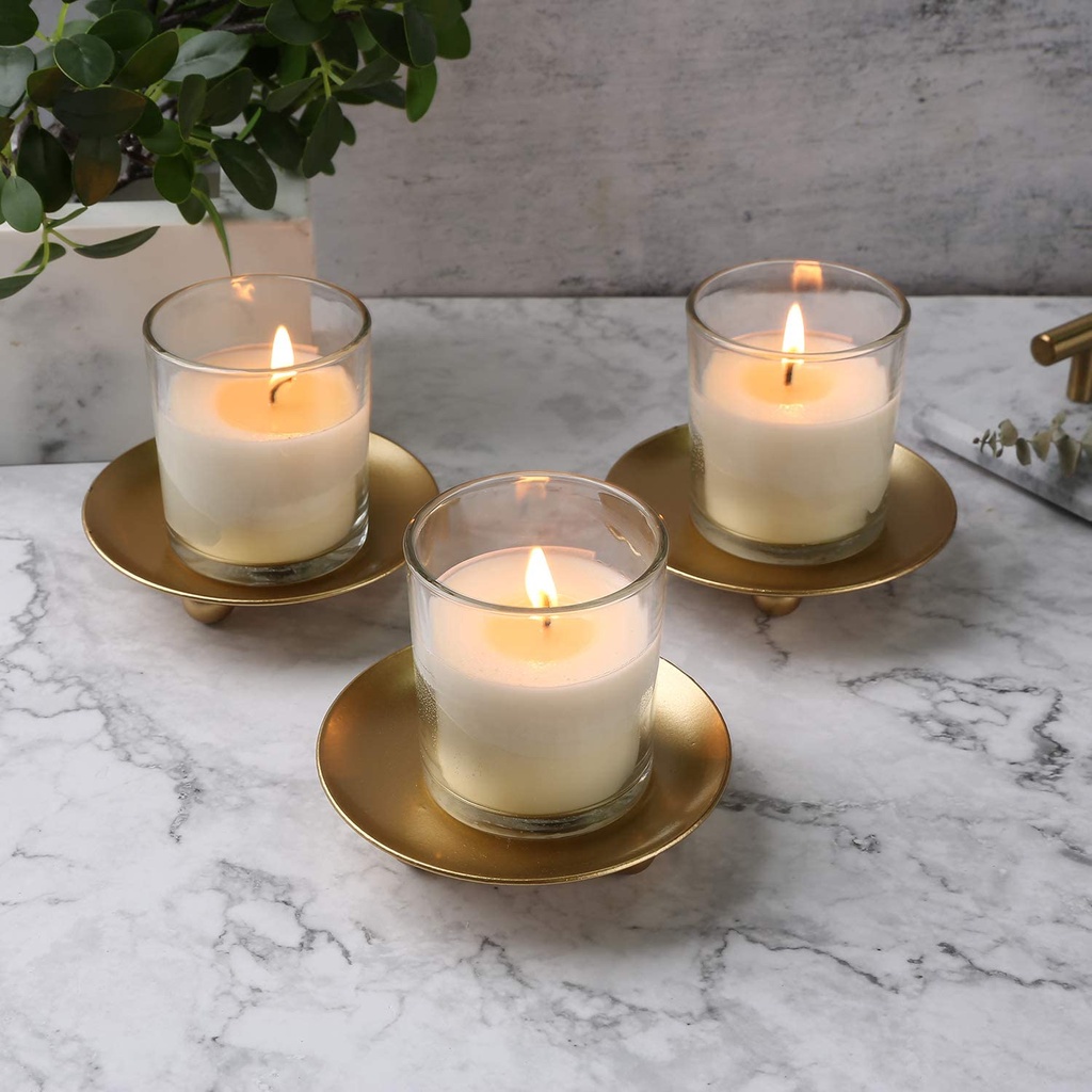 Giá Đỡ Đèn Cầy Để Bàn Bằng Sắt Màu Vàng &amp; Đen Cổ Điển Trang Trí Nhà Ở/Giáng Sinh