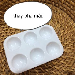 Khay pha màu vẽ 6 ô ( khay pha màu nước)