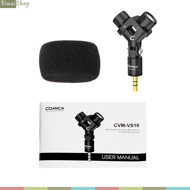 Comica CVM-VS10 - Micro Cardioid Shotgun Thu Âm Stereo Cho GoPro thumbnail