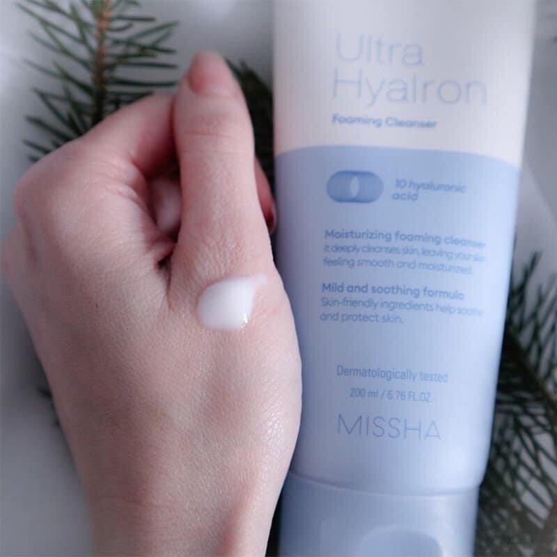 (chính hãng) Sữa rửa mặt sáng da Missha Super Aqua Ultra Hyalon Foaming Cleanser