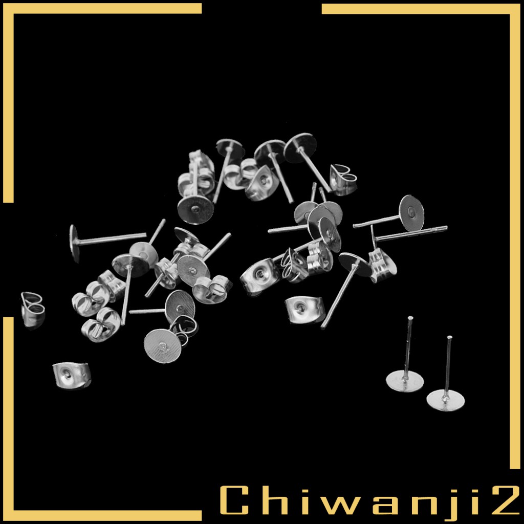 [CHIWANJI2] 15 Pairs Stainless Steel Stud Back Findings Back Stoppers Butterfly Backs