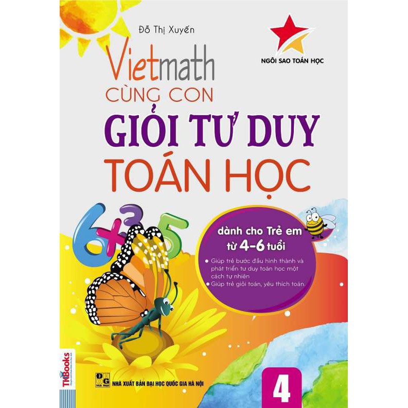 Sách Combo Vietmath - Cùng con giỏi tư duy toán học Tái Bản - Tặng Thẻ Giáo Dục Sớm Trẻ Thông Minh