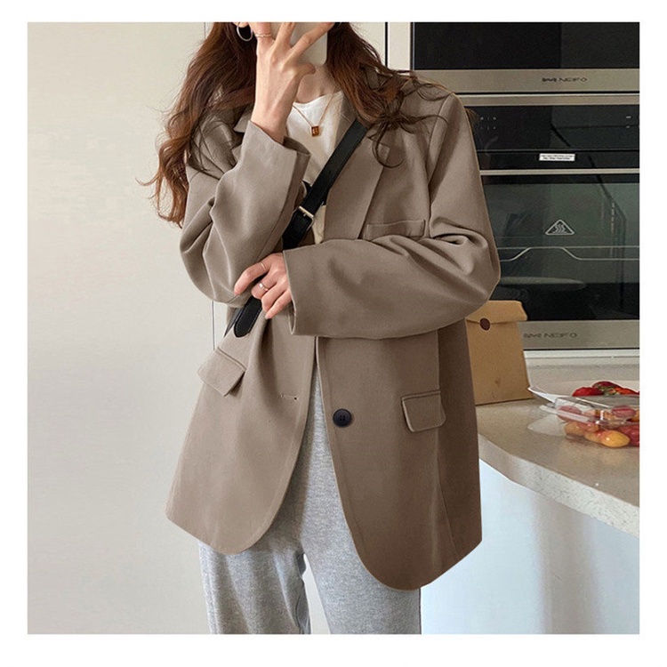 Áo Khoác blazer Thiết Kế Mới Đơn Giản Thời Trang Mùa Xuân Thu Dành Cho Nữ