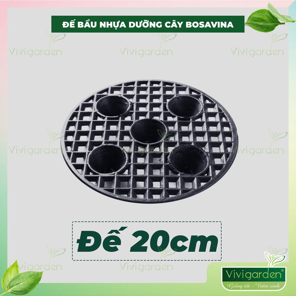 Đế Bầu Nhựa Dưỡng Cây BoSaVina size nhỏ 20, 30 kết hợp với Bầu Nhựa BoSaVina để tạo nên chậu trồng cây lý tưởng