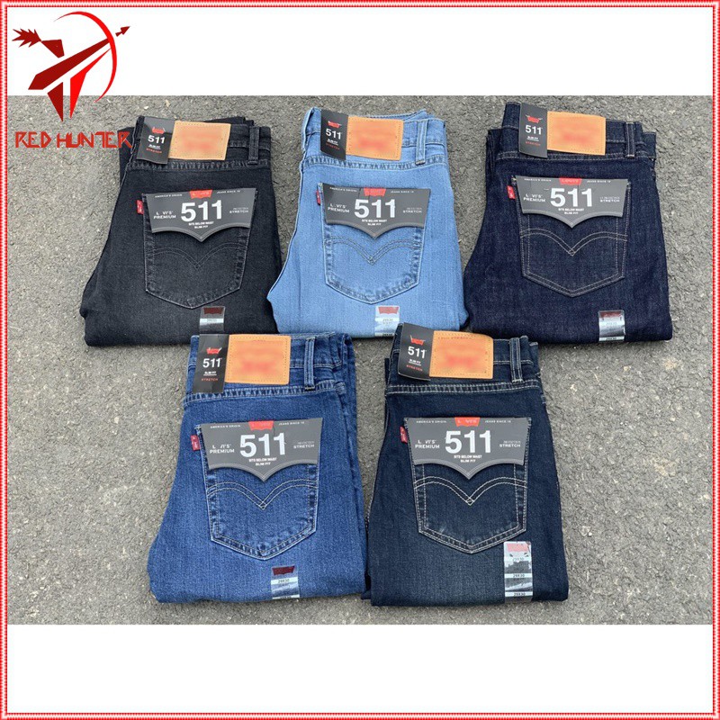 Quần Jean Nam Cao Cấp Lv-511  (Mẫu Trơn, dáng đứng, ôm nhẹ, chất vải co giãn) Made in cambodia | BigBuy360 - bigbuy360.vn