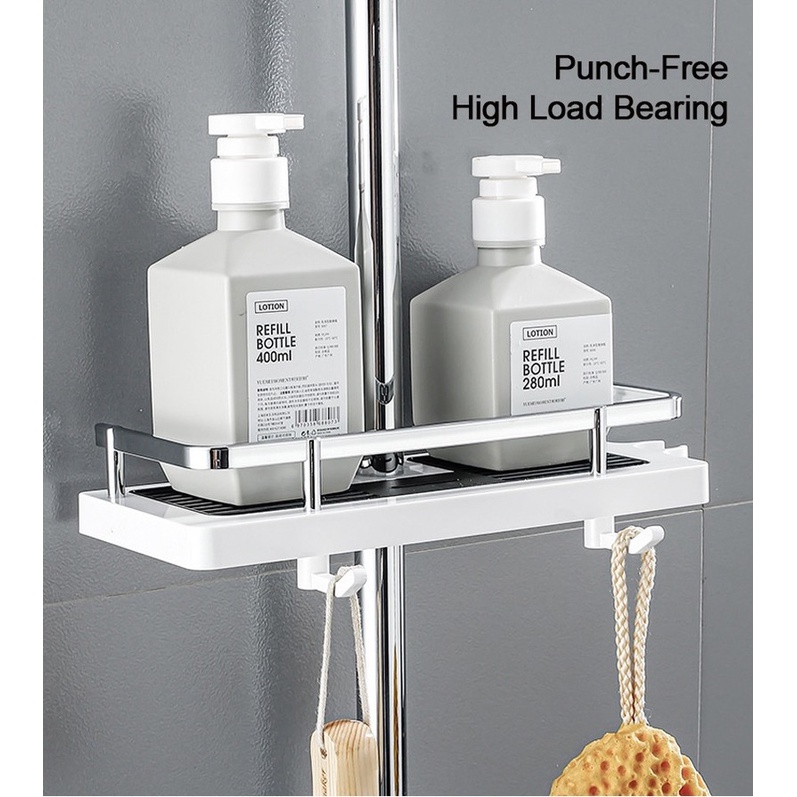 Giá Đỡ Đầu Vòi Hoa Sen / Dầu Gội Màu Đen Tiện Dụng