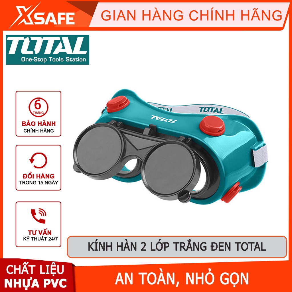 Kính hàn 2 lớp Total TSP303 | mặt nạ hàn điện, hồ quang, cắt kim loại, bền chắc chịu nhiệt cao, 2 tròng [CHÍNH HÃNG]