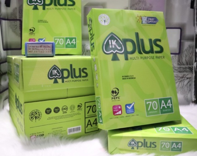 Giấy A4 Ik Plus 70gsm [5 Ream/ thùng]