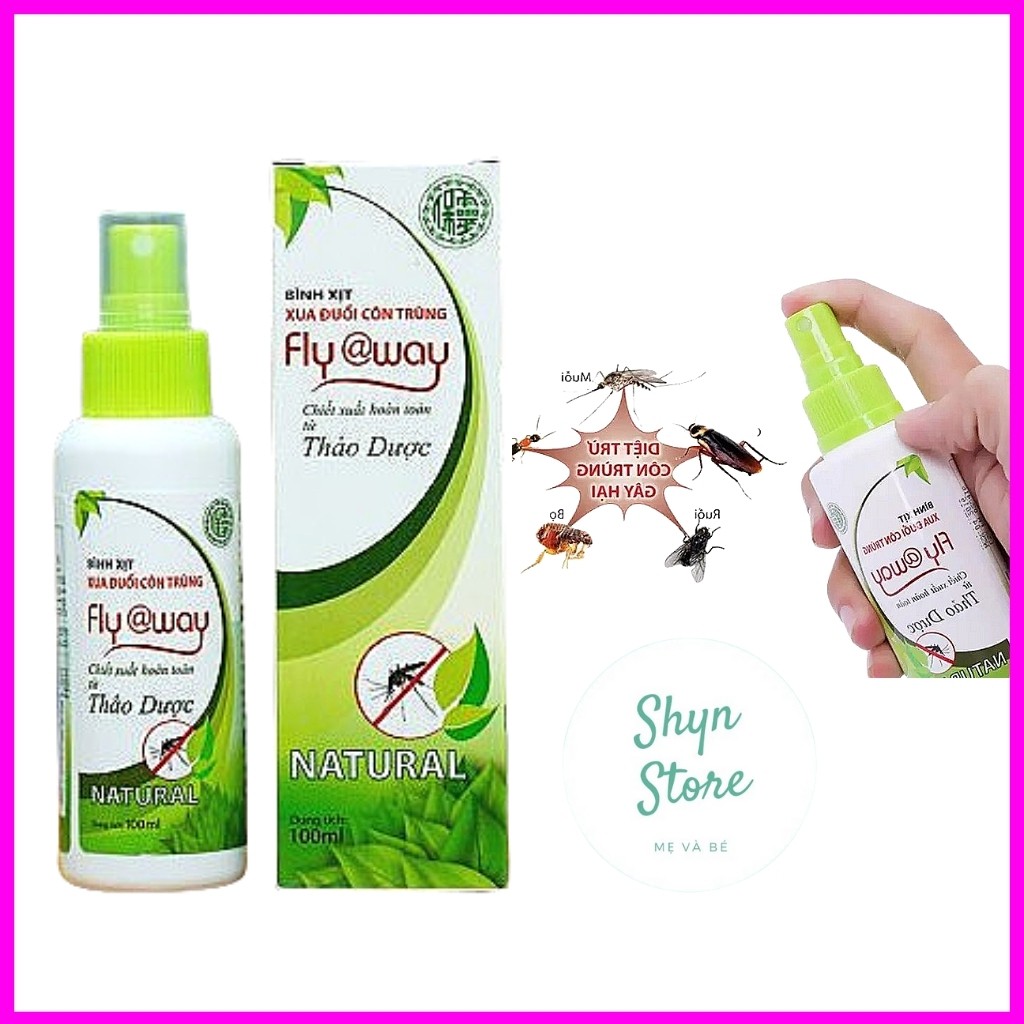 Xịt muỗi và côn trùng thảo dược FLY @WAY 100ml