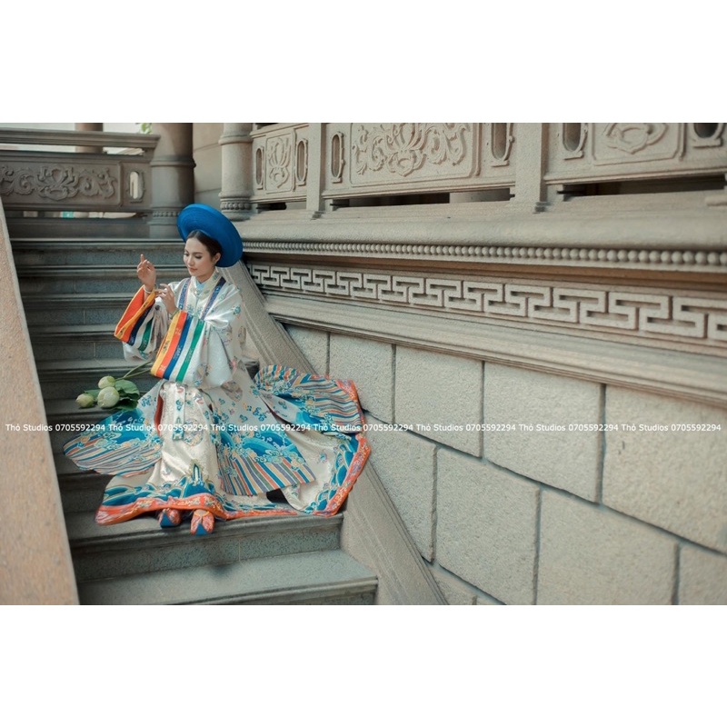 Áo choàng Nhật bình màu trắng