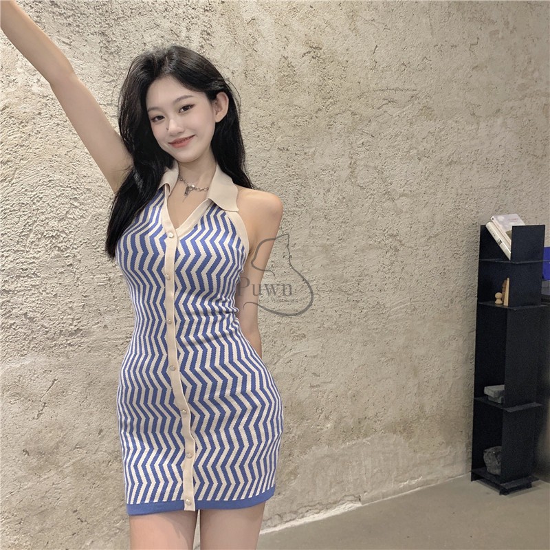 Váy yếm sọc body Puwn Shop [ORDER]