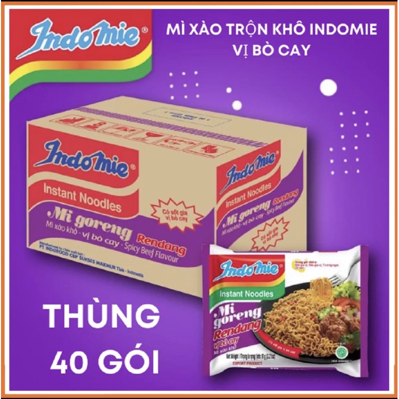 Sỉ Thùng 40 gói mì trộn indo siêu ngon giá chỉ bằng giá đại lý