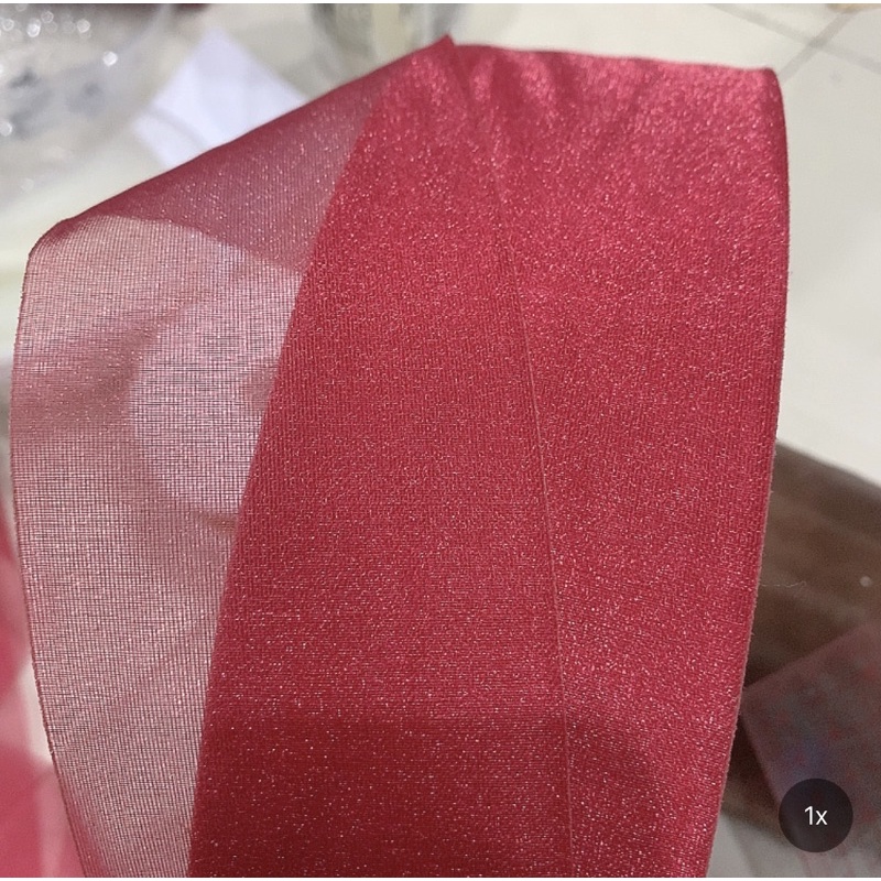 Ruy băng voan ánh kim 6,2cm (ribbon)