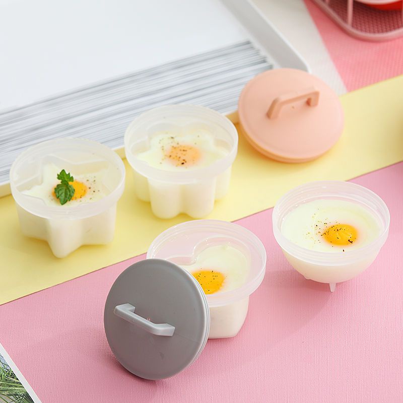 Bộ 4 khuôn nhựa KidAndMom WORTHBUY hấp trứng, làm bánh cho bé kèm chổi silicon quét dầu