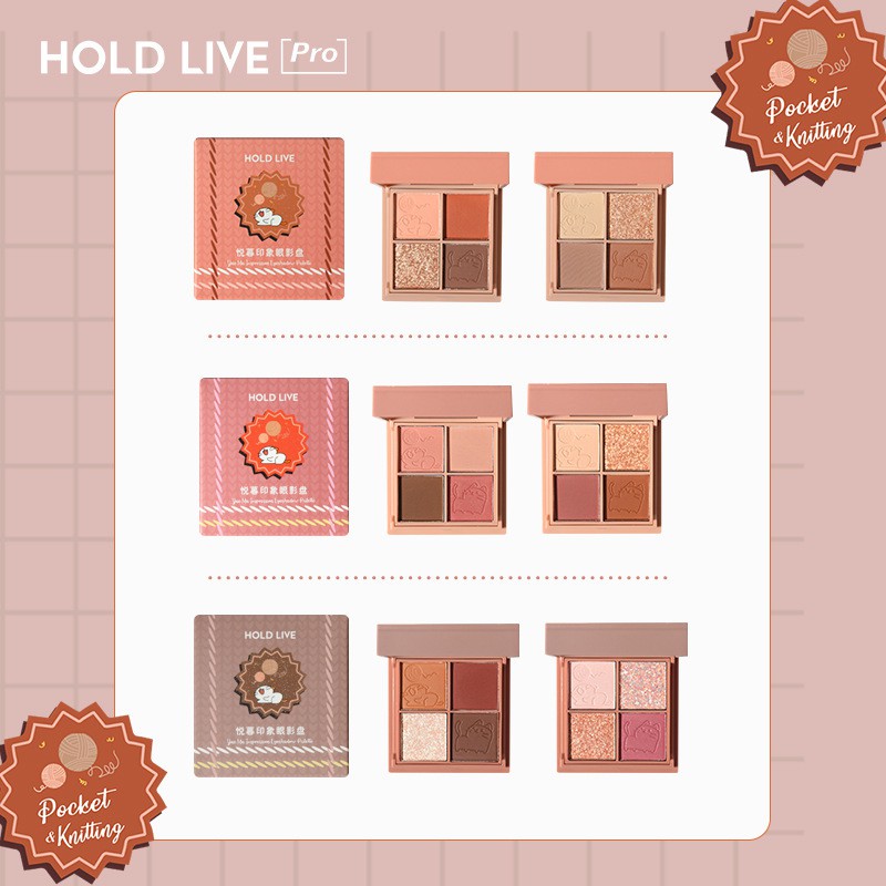 Bảng phấn mắt 4 Ô Màu HOLDLIVE Yue Mu Impression Eyeshadow Palette HL473 [ HOLDLIVE ] | BigBuy360 - bigbuy360.vn