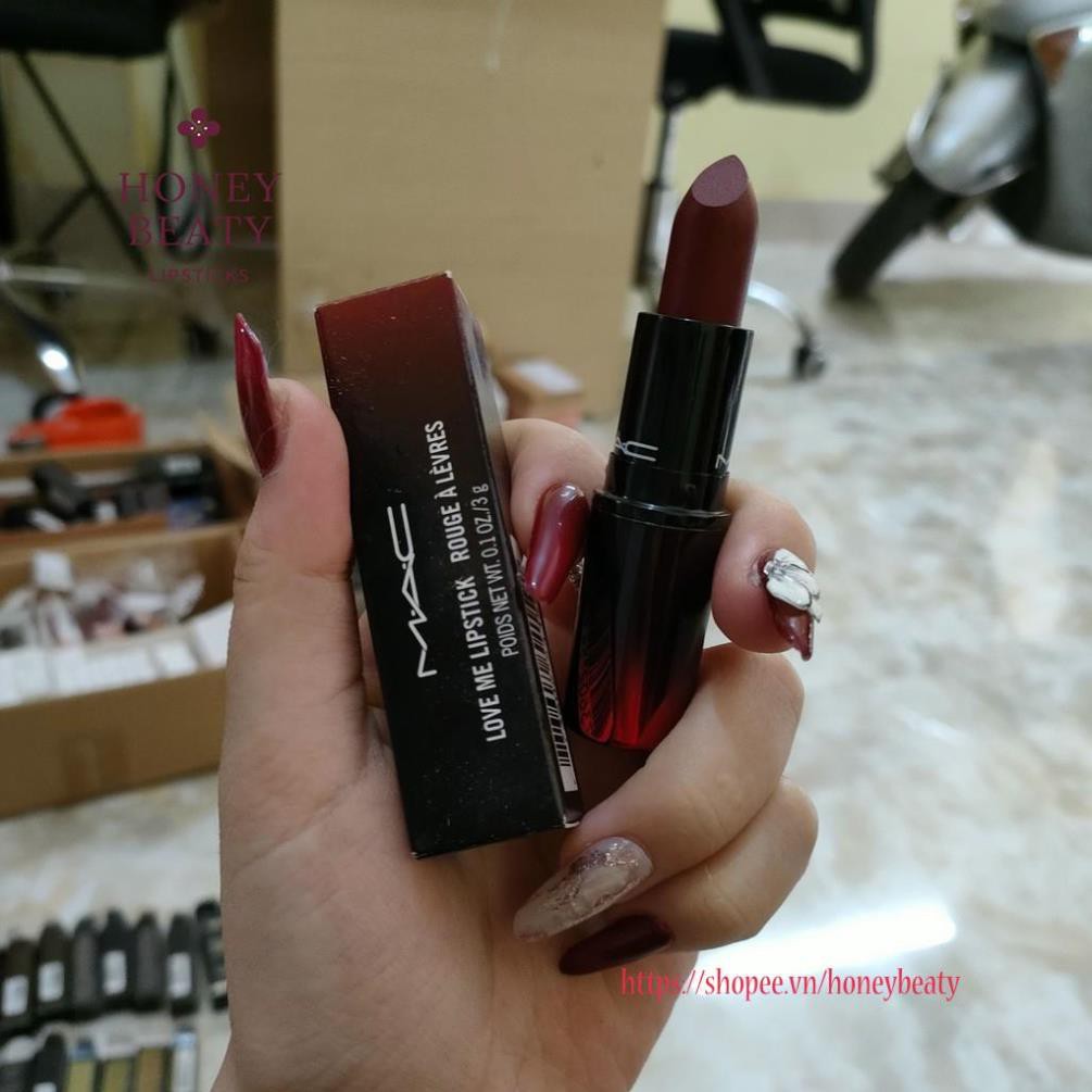 Son lì Mac love me lipstick rouge à lèvres Màu 423 E for effortless 3g sắc đỏ quyến rũ và mê hoặc | BigBuy360 - bigbuy360.vn