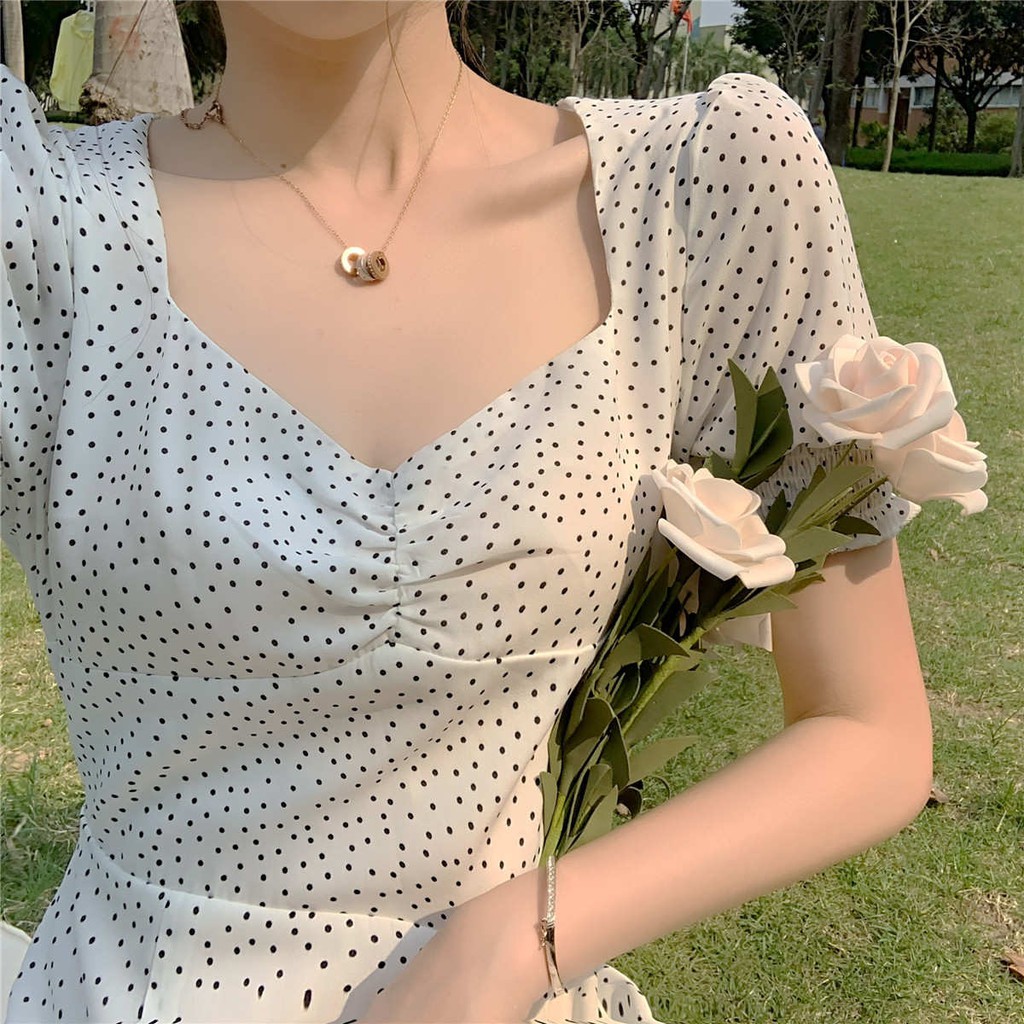 Đầm Nữ Họa Tiết Chấm Bi Phong Cách Cổ Điển | BigBuy360 - bigbuy360.vn