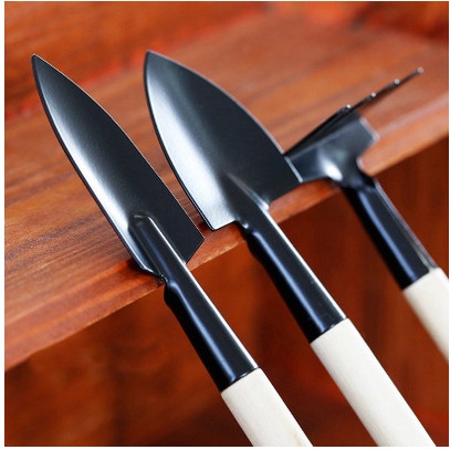 Bộ 3 dụng cụ làm vườn mini sắt gỗ chăm sóc khu vườn,trồng cây tiểu cảnh