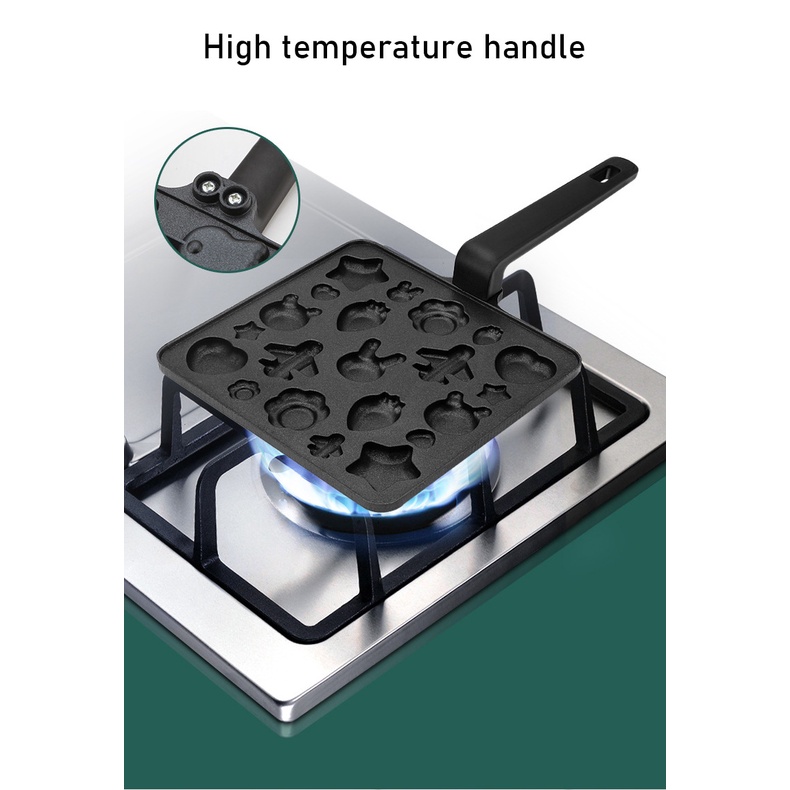 Khuôn Làm Bánh Waffle Chống Dính Trọng Lượng Nhẹ Tiện Dụng