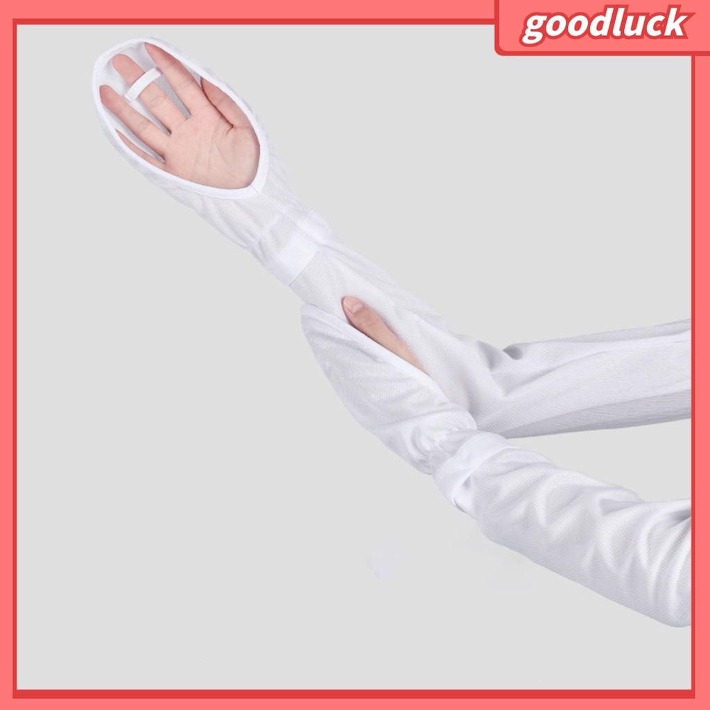 1 Đôi Găng Tay Chống Nắng / Tia UV Vải Mềm Thấm Hút Mồ Hôi Màu Trơn Dành Cho Nữ