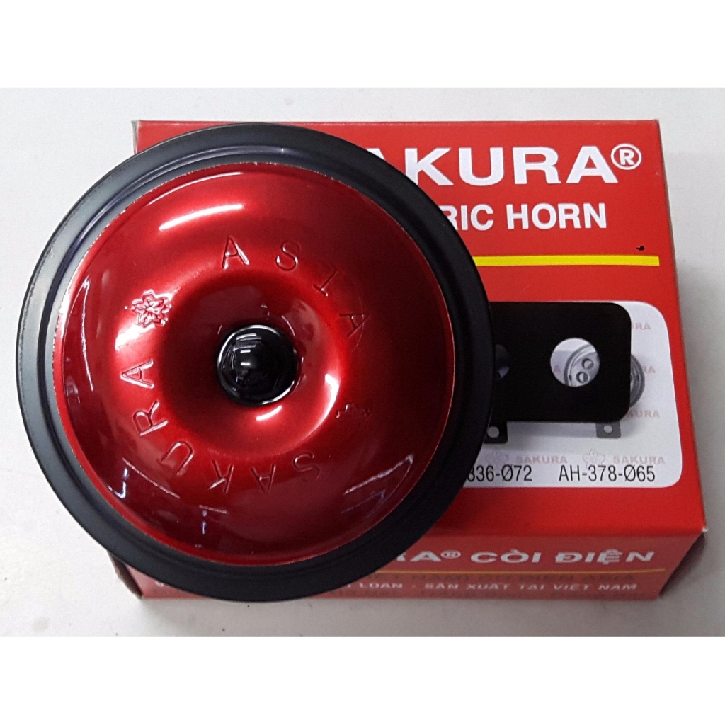 Kèn dĩa sakura 12v màu đỏ - phukientuhien