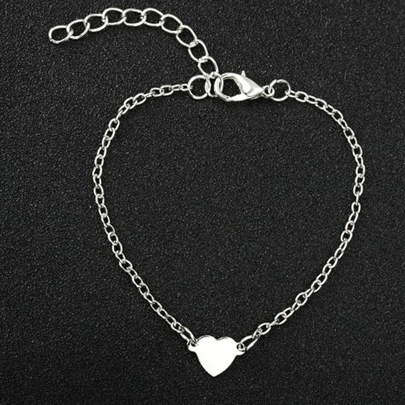 Pulseira Feminina De Metal Prata Simples Tendência Jóias Sexy Da Moda Coreana Para Presentes Korean Fashion Simple Love Metal Silver Bracelet Women Girls Trend Sexy Jewelry Jewelry Gifts YR