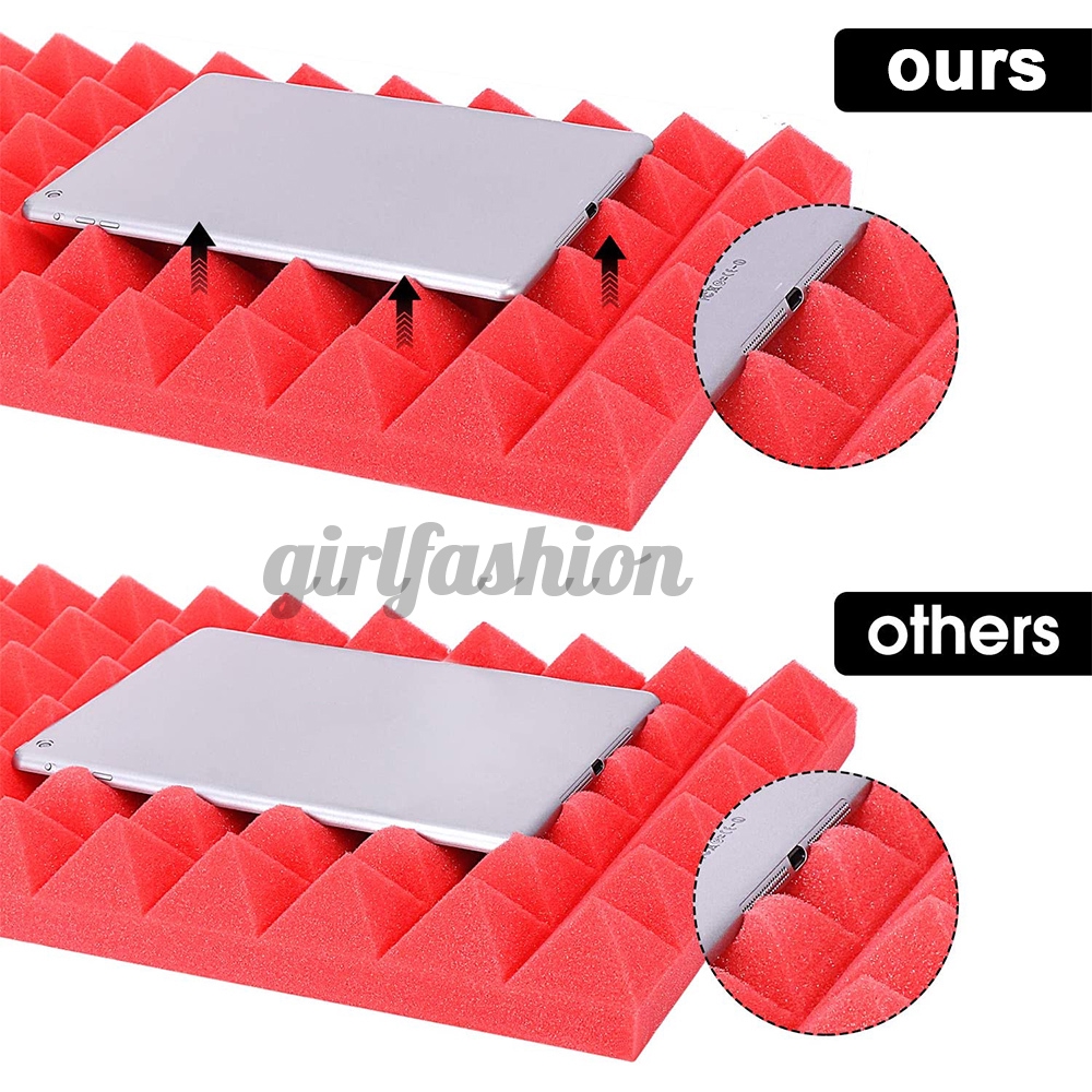 8 Miếng Xốp Cách Âm Kích Thước Chiếc 30X30X5Cm Tấm Cách Âm Mút Cách Âm Studio Cách Âm Dày Tấm Chống Thấm Wedge Đen/Xanh/Tím/Vàng/Đỏ/Xám 30x30cm