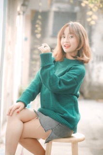 Áo len tay lật