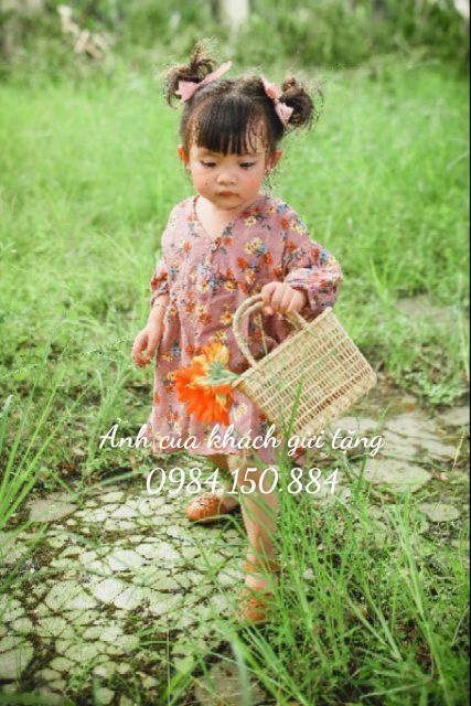 [Mã FAMAYWA2 giảm 10K đơn 50K] (Hàng đan kỹ, dày, đẹp xuất sắc) Làn cói mini cho bé | BigBuy360 - bigbuy360.vn