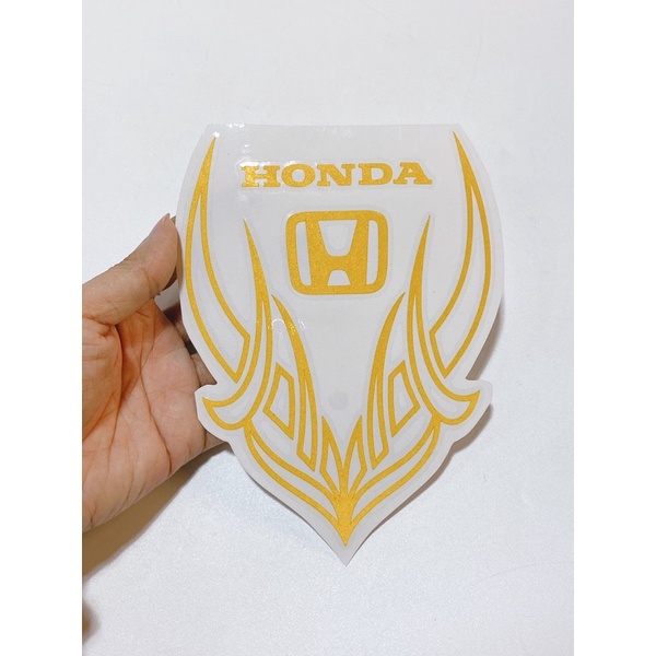 Decal tem phản quang Honda Yamaha 15x10.5cm, dán trang trí xe máy, ô tô, mũ bảo hiểm chống thấm nước, chống bay màu