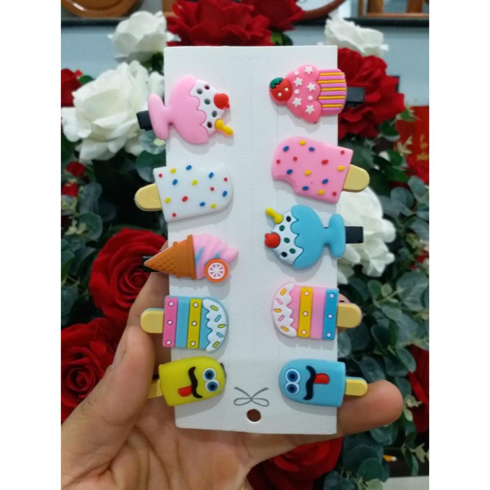 Set 10 kẹp tóc đáng yêu cho bé