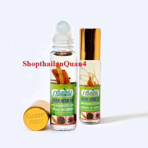 Dầu Nhân Sâm Ginseng Green Herb Oil 8ml Thái Lan