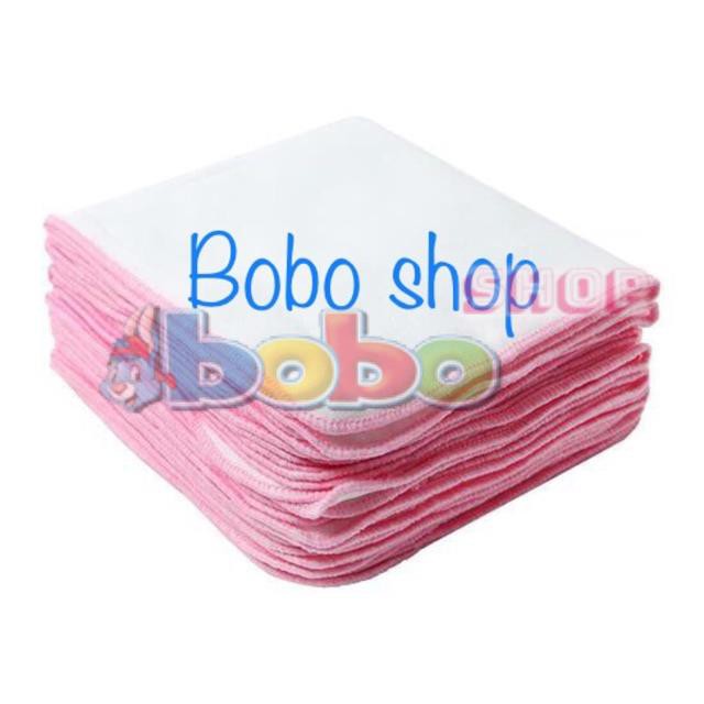 Gói Khăn Sữa Nhật 5 Lớp Siêu Thấm Hút Con Chó Trắng Cuốn Biên 30x30cm