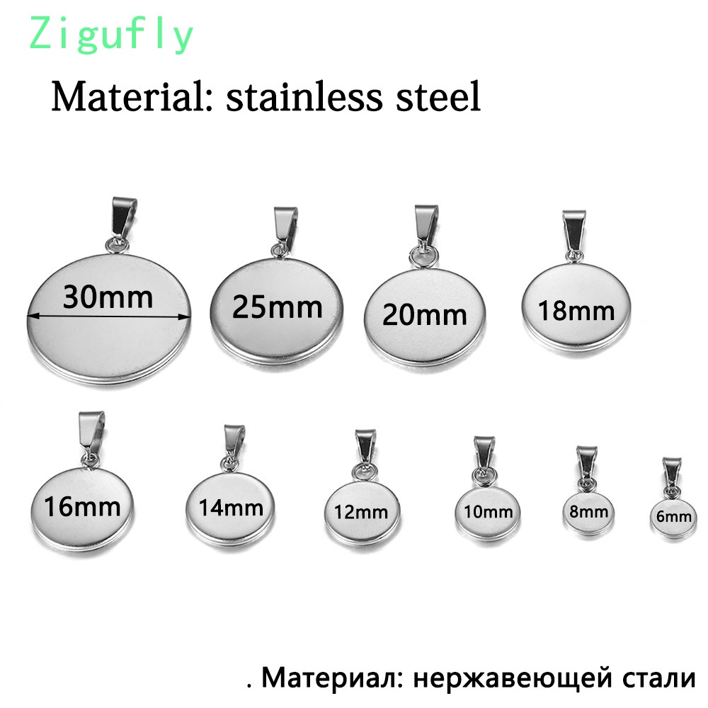 10 Khay làm trang sức ST.KUNKKA bằng thép không gỉ 6-30mm DIY