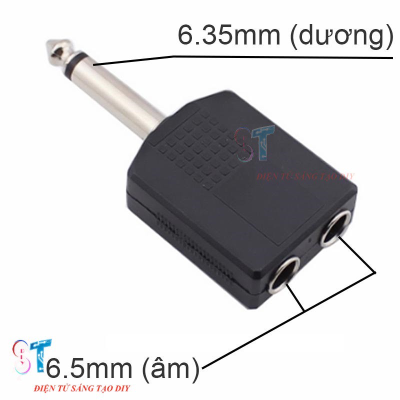 ĐẦU CHIA AUDIO 6.5MM 1 RA 2