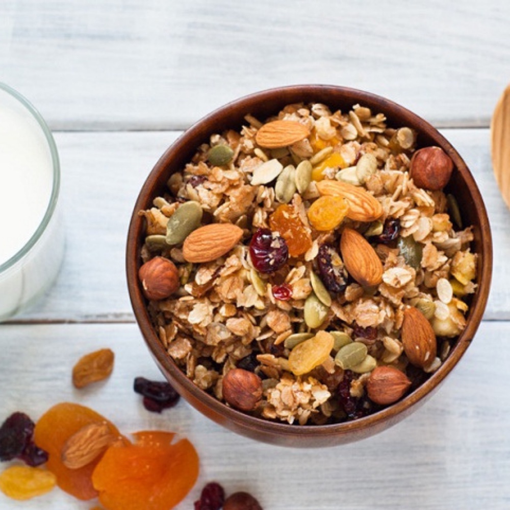 Granola Siêu Hạt DK Harvest- Ngũ Cốc Giảm Cân Nướng Mật Ong - Hương Vị Truyền Thống - Trọng lượng 150g/250g/500g