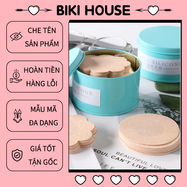 10 miếng dán ngực giấy cao cấp đi biển thoải mái miếng dán ti nhỏ gọn tiện lợi thay áo ngực BIKI HOUSE T404 - HCM