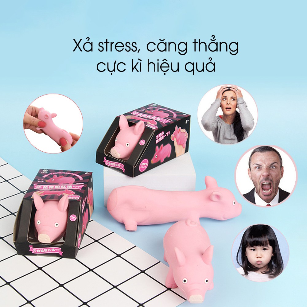 Đồ chơi xả stress bóp hình con lợn dễ thương, Con heo xả stress size to chất liệu nhựa TPR đàn hồi giải tỏa căng thẳng