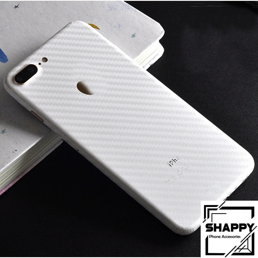 Skin Dán Cacbon Trắng Đen Full Viền IPhone 6/6S/6Plus/6SPlus/7/7Plus [Shappy Shop]