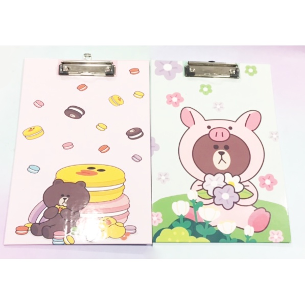 kẹp tài liệu bìa cứng gấu brown thỏ cony vịt sally KTLG17 dễ thương cute size A4 idol hoạt hình